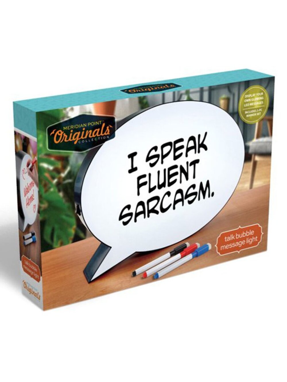 LED Night Light Talk Bubble Message NIB Dry Erase Sign Board NEW Customizable